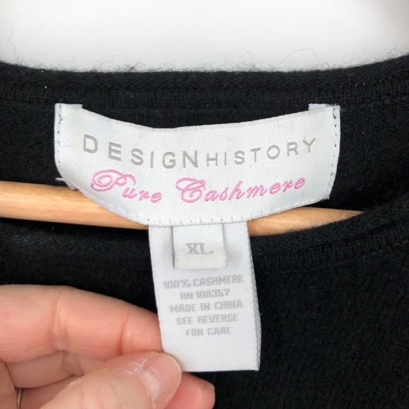 Design History Pure Cashmere Womens Sweater Size Medium Black /quiet Luxury - Picture 9 of 11